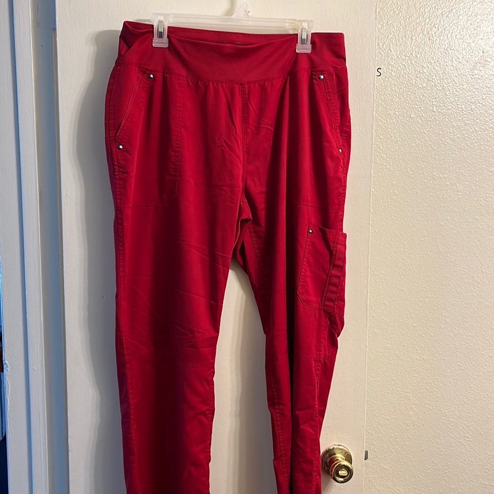 Red pant scrubs